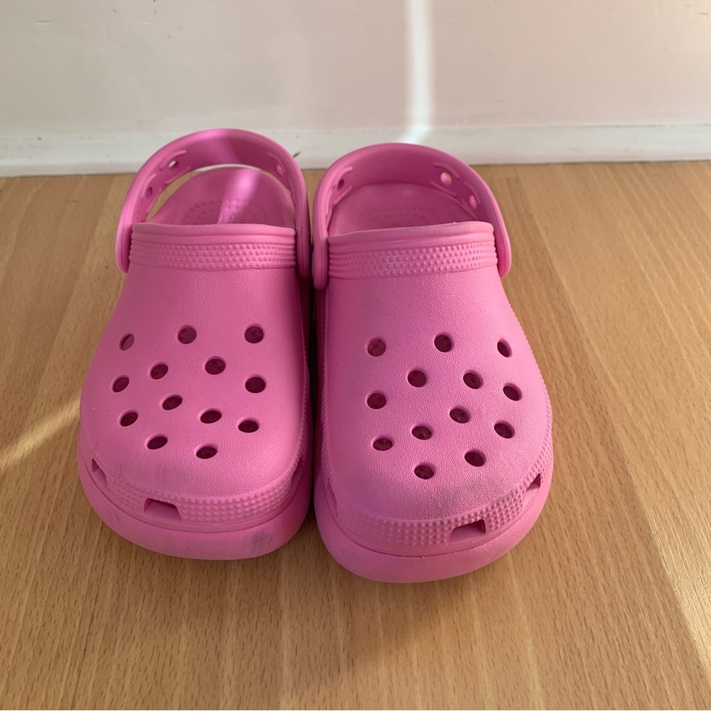 Pink platform CROCS